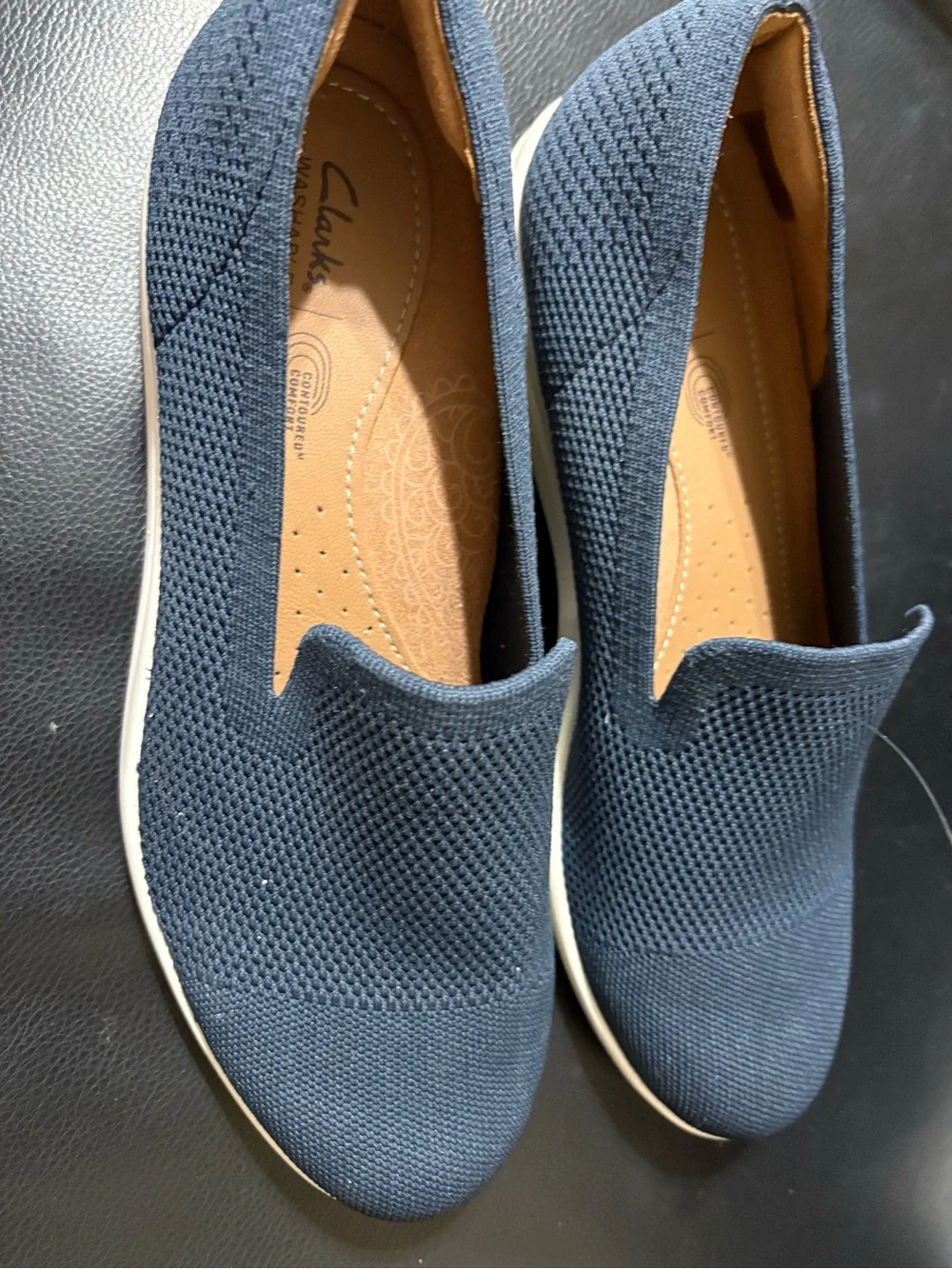 Clarks Women's Slip-On Knit Loafers in Blue